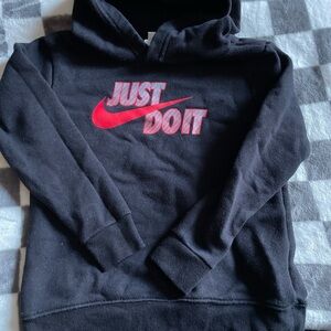 Nike Black Hoodie with Bold Red Accents 2 piece set.